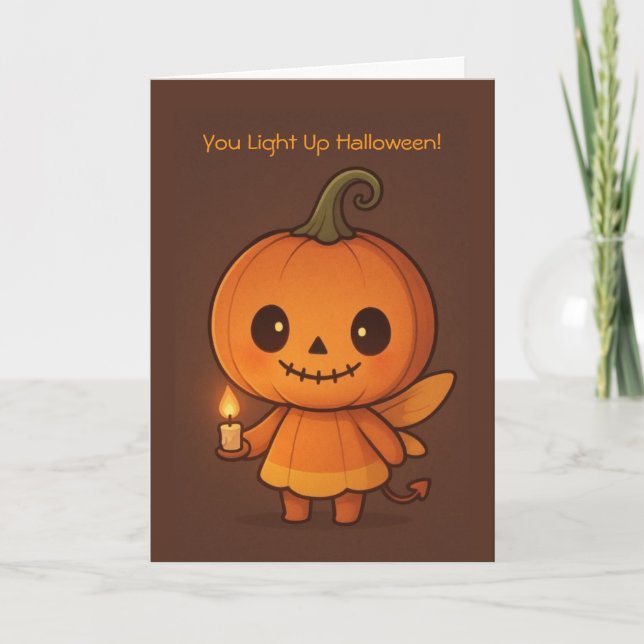 Cartes Pour Fêtes Annuelles Éclairage Halloween (Devant)