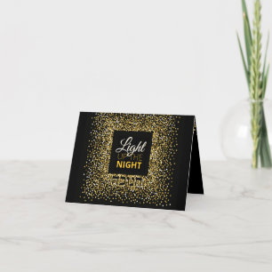 Cartes Pour Fêtes Annuelles Éclairer la nuit Elegant Parties scintillant OR Ha