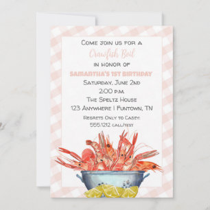 Cartes Pour Fêtes Annuelles Éclosion de poisson d'eau 1er anniversaire Invitat