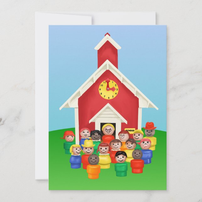 Cartes Pour Fêtes Annuelles École Little People (Devant)