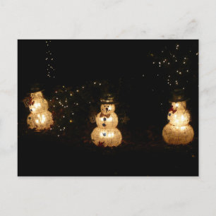Cartes Pour Fêtes Annuelles Écran Luminaire Snowman