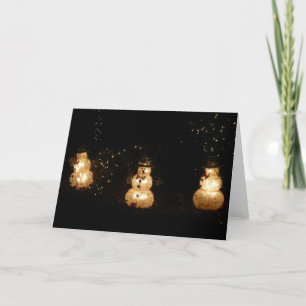 Cartes Pour Fêtes Annuelles Écran Luminaire Snowman