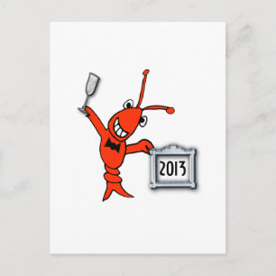 Cartes Pour Fêtes Annuelles Écrevisse / Homard 2013 Nouvel An