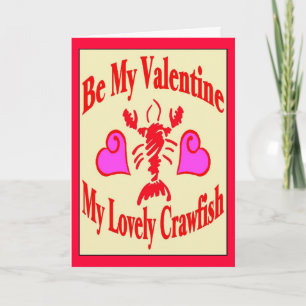 Cartes Pour Fêtes Annuelles Écrevisses Valentine de Cajun