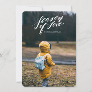 Cartes Pour Fêtes Annuelles écriture à la main saison de l'amour