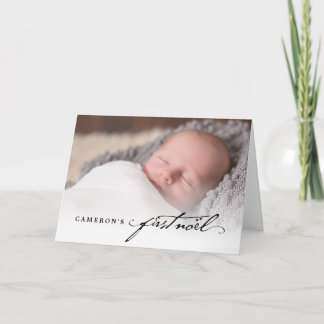 Cartes Pour Fêtes Annuelles Écriture manuscrite classique Script Baby's First