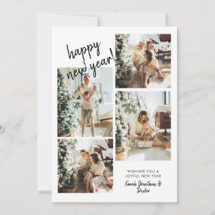 Cartes Pour Fêtes Annuelles Écriture moderne au pinceau 4 Bonne année photo
