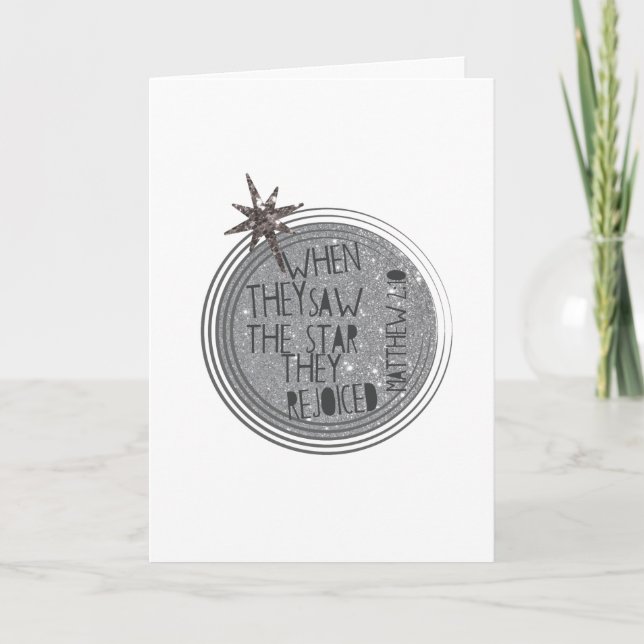 Cartes Pour Fêtes Annuelles Écriture religieuse de Noël (Devant)