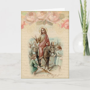 Cartes Pour Fêtes Annuelles Écriture sainte de hosanna de dimanche de paume