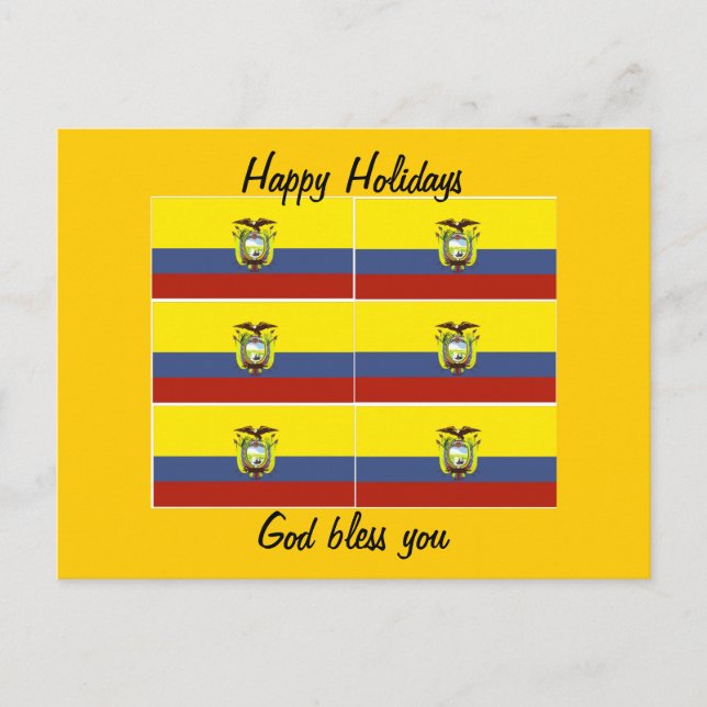 Cartes Pour Fêtes Annuelles ecuadoriflag (Devant)