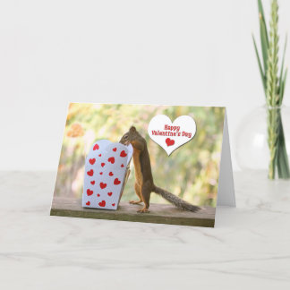 Cartes Pour Fêtes Annuelles Écureuil de jour de Valentines