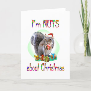 Cartes Pour Fêtes Annuelles Écureuil de Noël