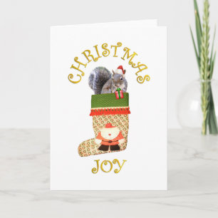 Cartes Pour Fêtes Annuelles Écureuil de Noël