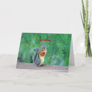 Cartes Pour Fêtes Annuelles Écureuil Valentine