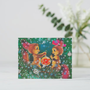 Cartes Pour Fêtes Annuelles Écureuils de Noël