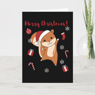 Cartes Pour Fêtes Annuelles Écureuils Noël Animaux d'hiver