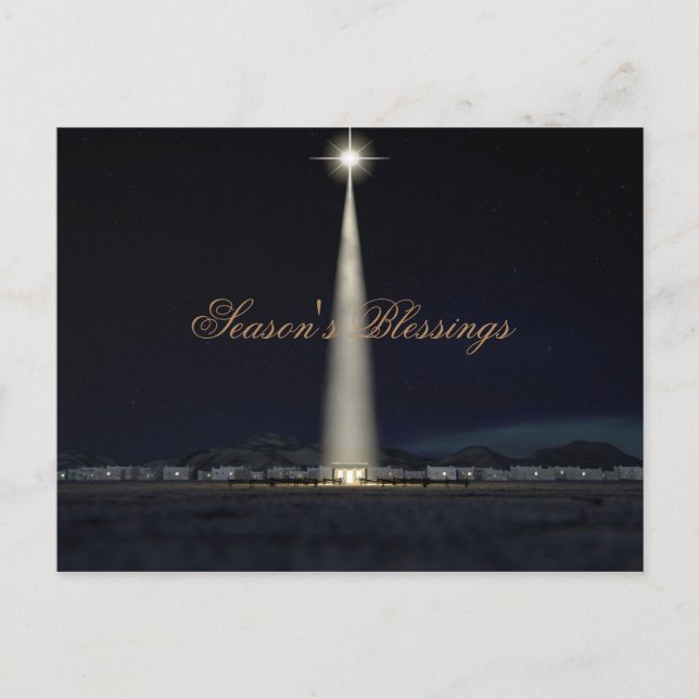 Cartes Pour Fêtes Annuelles Écurie abstraite et étoile de nativité de Noël (Devant)