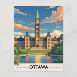 Cartes Pour Fêtes Annuelles Édifice du Parlement d'Ottawa Canada, vue sur la v
