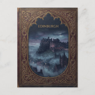 Cartes Pour Fêtes Annuelles "ÉDINBOURG" Couverture de livre en cuir vintage av