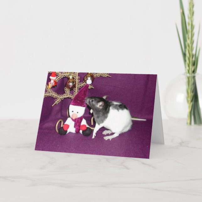 Cartes Pour Fêtes Annuelles Edison et le Snowman (Devant)