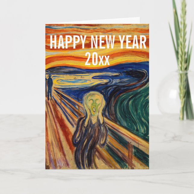 Cartes Pour Fêtes Annuelles Edvard Munch - Bonne année du Cri (Devant)
