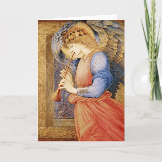 Cartes Pour Fêtes Annuelles Edward Burne-Jones - Un ange jouant du flageolet (Devant)