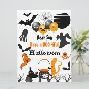 Cartes Pour Fêtes Annuelles Éffrayant Halloween Night Boo Parade Pleines lunes