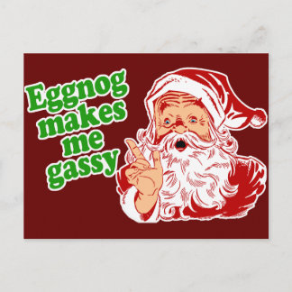 Cartes Pour Fêtes Annuelles Eggnog Fête Père Noël Fart