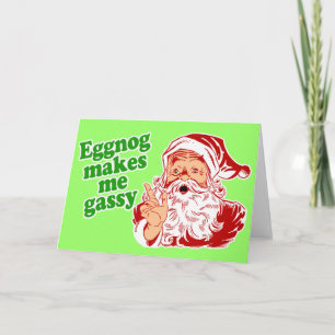 Cartes Pour Fêtes Annuelles Eggnog Fête Père Noël Fart