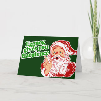 Cartes Pour Fêtes Annuelles Eggnog Fête Père Noël Fart