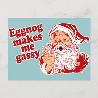 Cartes Pour Fêtes Annuelles Eggnog Rend Père Noël Gassy