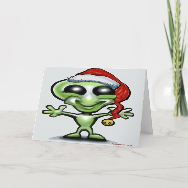 Cartes Pour Fêtes Annuelles Église alien (Devant)