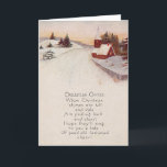 Cartes Pour Fêtes Annuelles Église Christian Snow Winter<br><div class="desc">Il est temps de fêter les fêtes. Cette impression vintage de Noël représente une scène hivernale avec une église.</div>