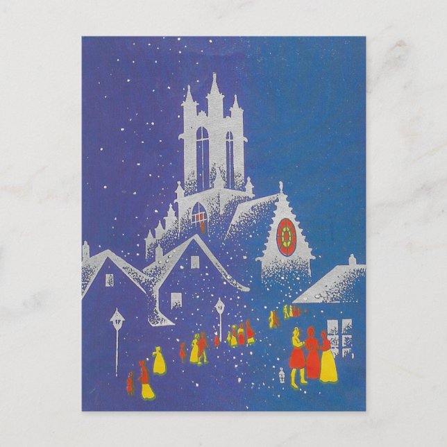 Cartes Pour Fêtes Annuelles Église de Noël (Devant)