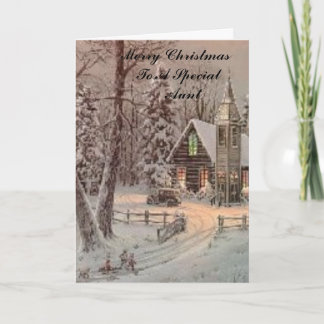 Cartes Pour Fêtes Annuelles église, Joyeux Noël À Une Tante Spéciale