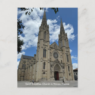 Cartes Pour Fêtes Annuelles Eglise Saint-Baudilus à Nîmes, France, sur une
