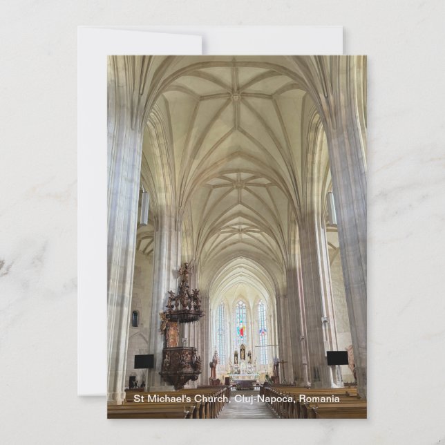 Cartes Pour Fêtes Annuelles Eglise St Michael, Cluj-Napoca, Roumanie, sur une (Devant)
