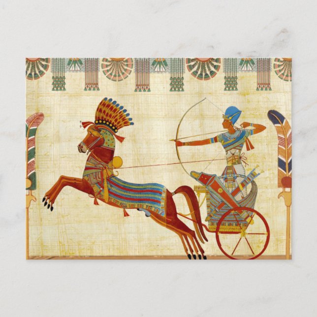 Cartes Pour Fêtes Annuelles Égypte ancienne Pharaon Ramesses II dessin coloré (Devant)