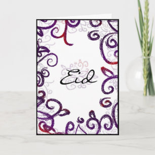 Cartes Pour Fêtes Annuelles Eid greeting - Eid mubarak greeting card