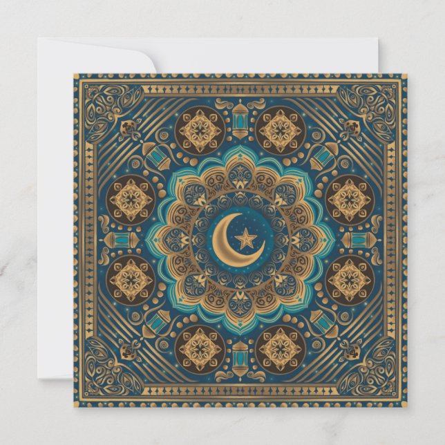 Cartes Pour Fêtes Annuelles Eid moubarak (Devant)