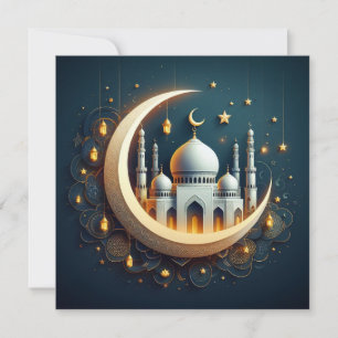 Cartes Pour Fêtes Annuelles Eid Moubarak Ramadan - Texte de voeux personnalisa