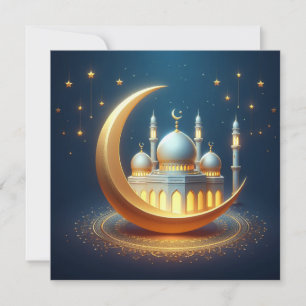 Cartes Pour Fêtes Annuelles Eid Moubarak - Texte de voeux personnalisable