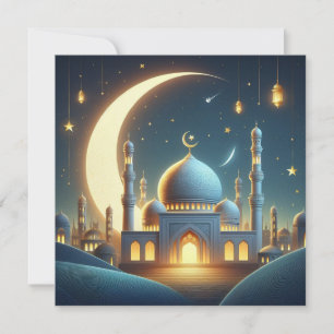 Cartes Pour Fêtes Annuelles Eid Moubarak - Texte de voeux personnalisable