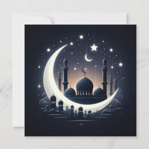 Cartes Pour Fêtes Annuelles Eid Moubarak - Texte de voeux personnalisable