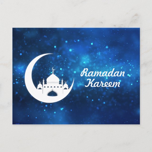 Cartes Pour Fêtes Annuelles Eid Mubarak/personnaliser salutations de Ramadan (Devant)