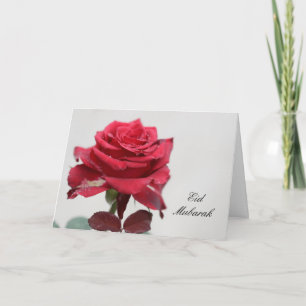 Cartes Pour Fêtes Annuelles Eid Mubarak Rose Rouge