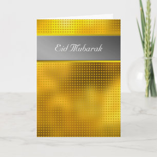 Cartes Pour Fêtes Annuelles Eid Mubarak sequin or