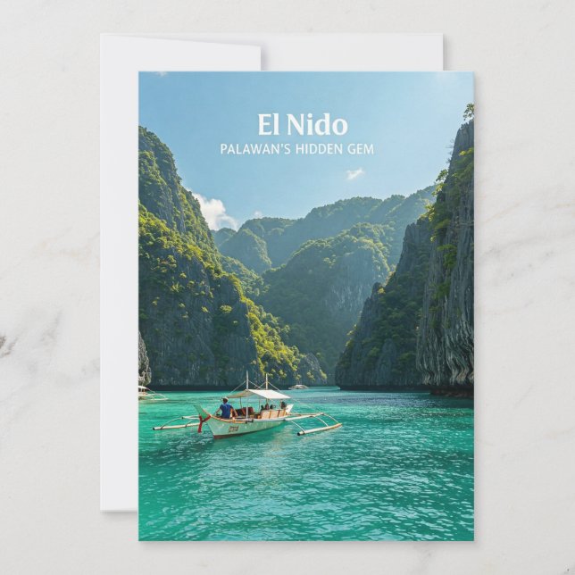 Cartes Pour Fêtes Annuelles El Nido : Le joyau caché de Palawan (Devant)