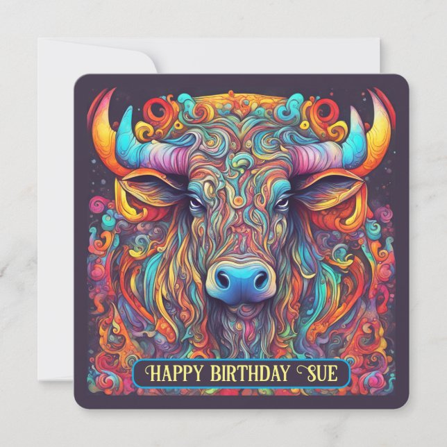 Cartes Pour Fêtes Annuelles el toro (Devant)