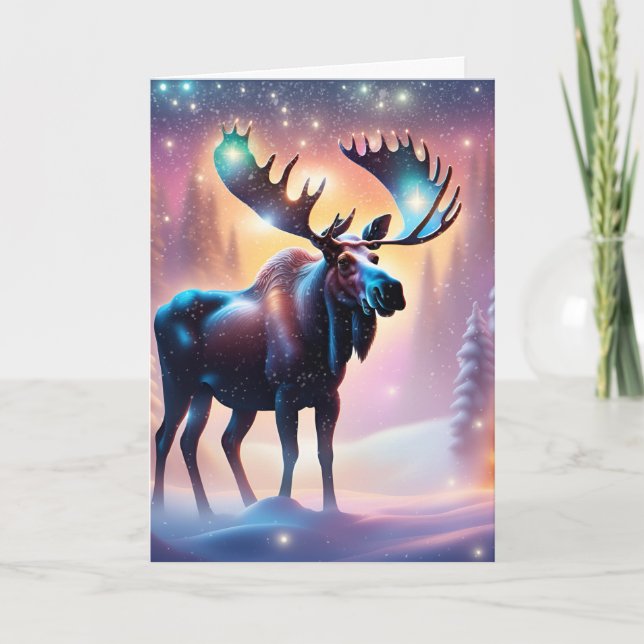 Cartes Pour Fêtes Annuelles Élan de vacances  (Devant)